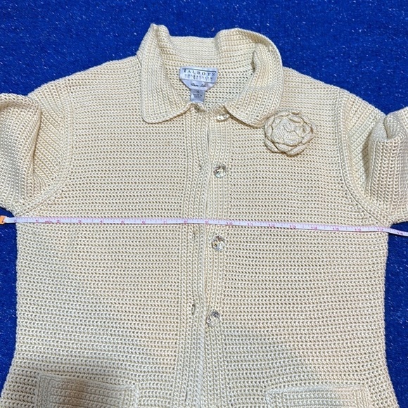 Vintage Talbots collection pure silk  with flower size M - Picture 9 of 16